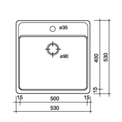 Zlewozmywak Reginox OHIO TAPWING 500x400 mm